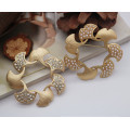 Shangjie OEM broche Matte Ginkgo Leaf rhinestone brooch elegant brooch vintage brooches